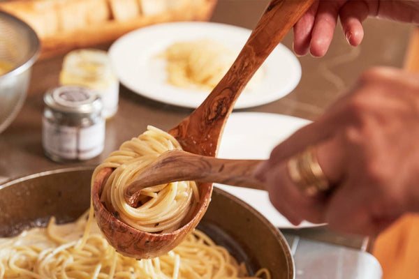 Italian Olivewood Soup and Pasta Ladle