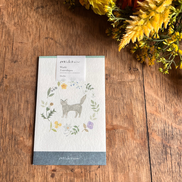 Michikusa | Cat and Flower Pochi Envelopes
