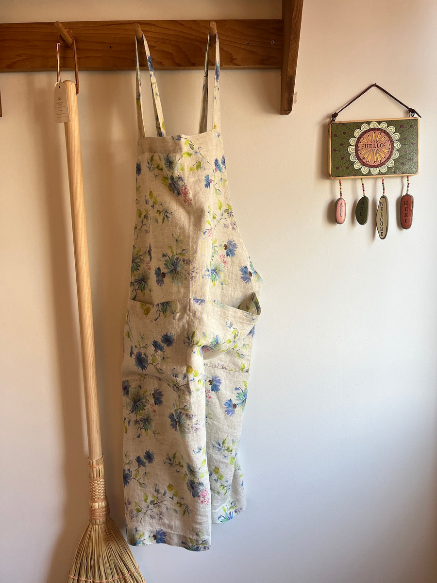 Linen Crossback Apron – Pink Moon Goods