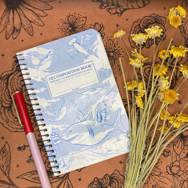 Flying Sharks | Pocket Coil Decomposition Book