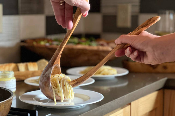 Italian Olivewood Soup and Pasta Ladle