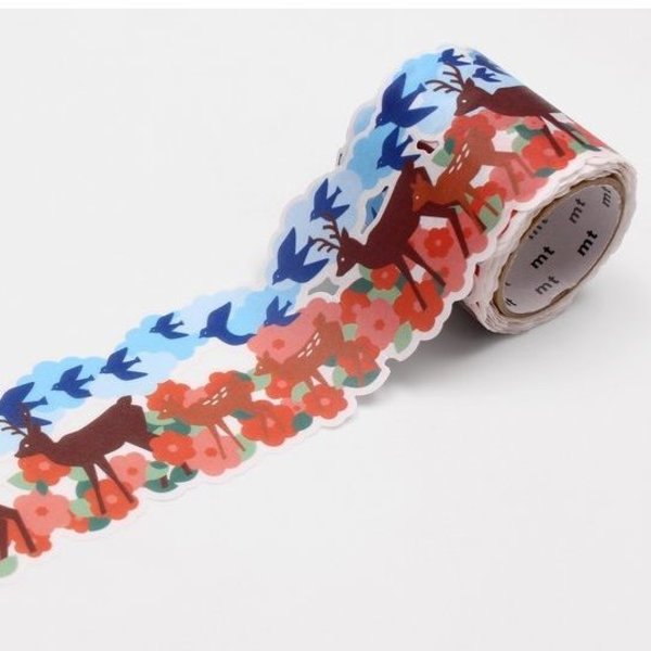Animals in Forest Die Cut Edge MT Washi Tape