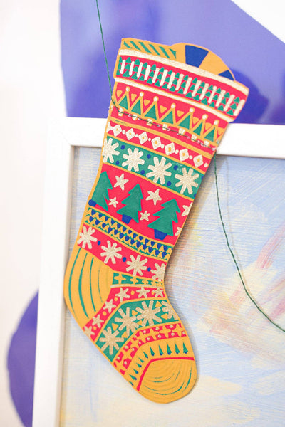 Festive Stockings Paper Garland