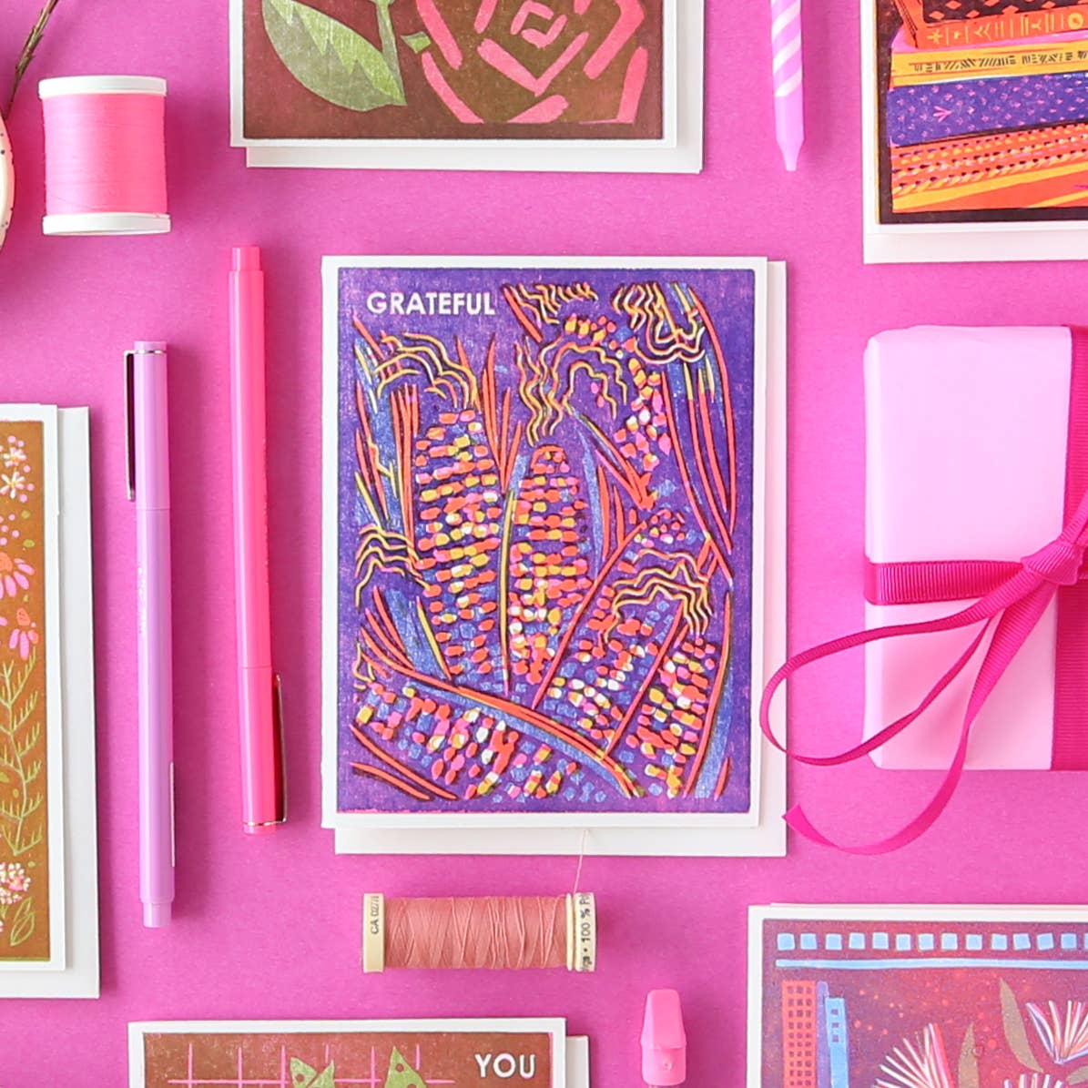 Grateful | Single Letterpress Card
