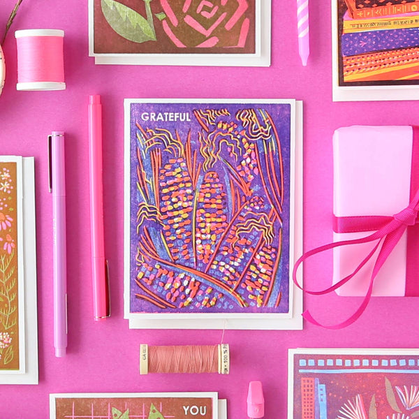 Grateful | Single Letterpress Card