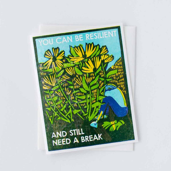 Resilient and Resting | Single Letterpress Card