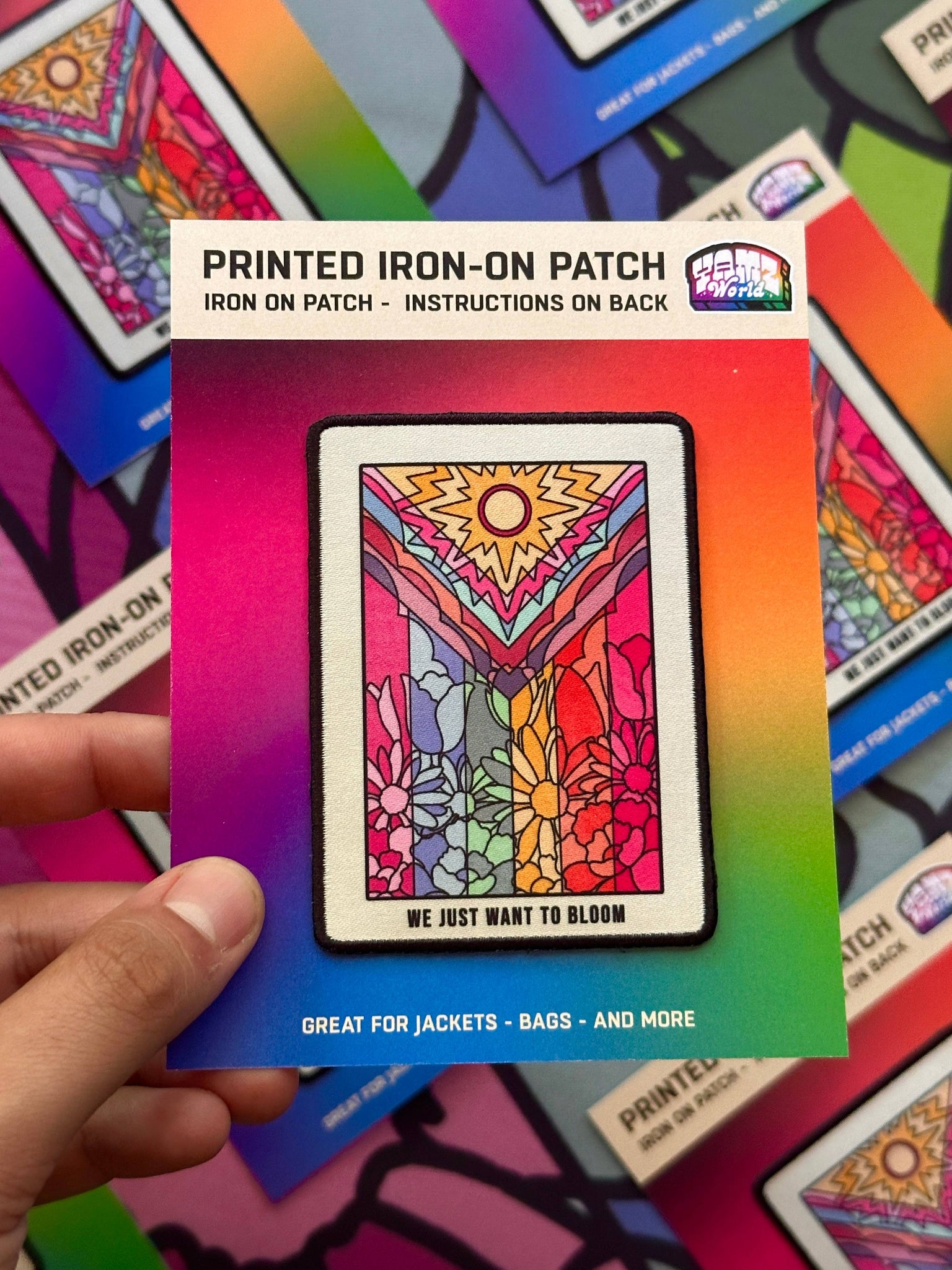 Flower Pride Flag Iron-On Patch