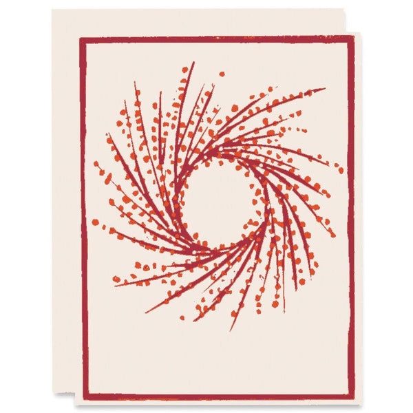 Berries Wreath Winter Holidays Card | Boxed Set of 6