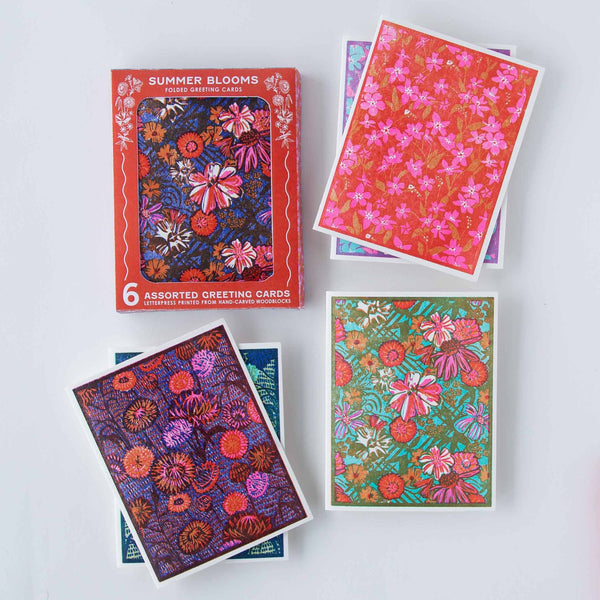 Summer Blooms Assorted Pattern | Boxed Set of 6