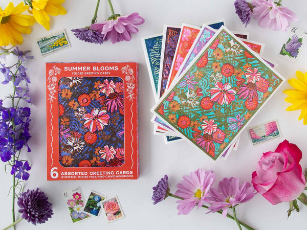 Summer Blooms Assorted Pattern | Boxed Set of 6