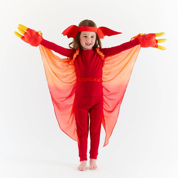 Red Dinosaur Silk Play Wings