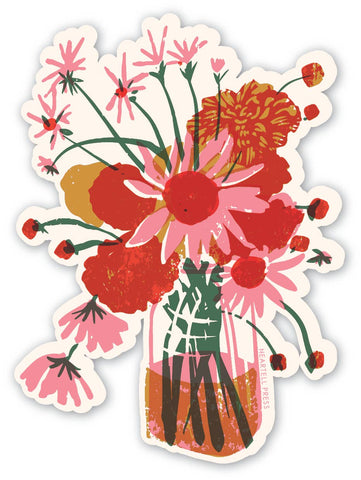 Glass Jar Bouquet | Sticker