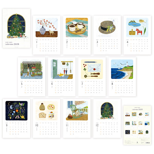 Midori Asano 2026 Wall Calendar