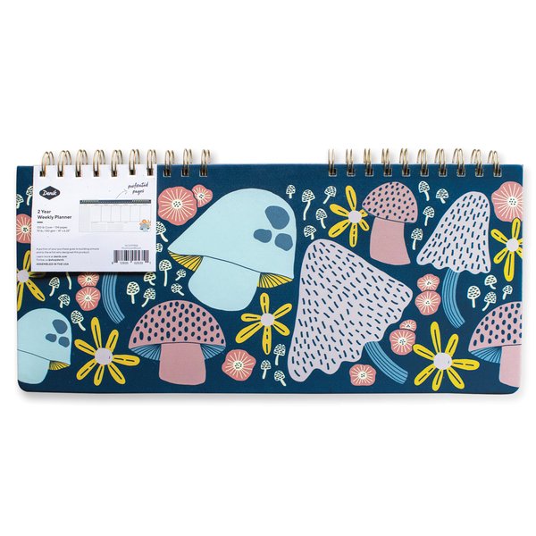 Mushroom Bloom 2-Year Undated Desk Planner