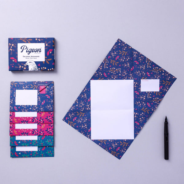 Winter Berries Pigeon Folding Letter Set