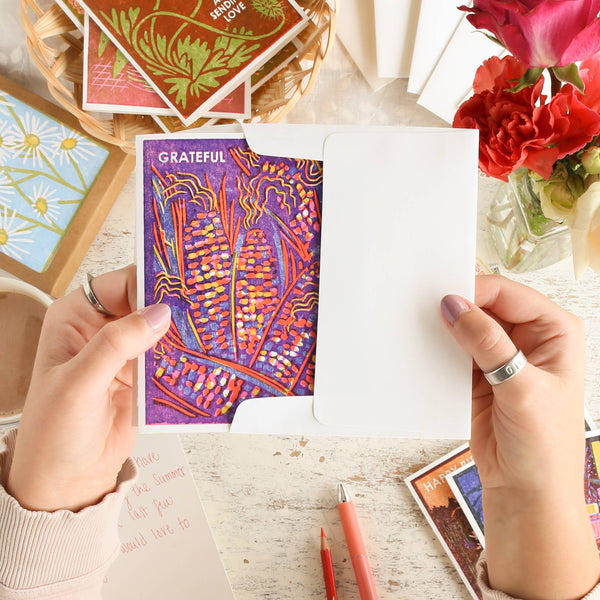 Grateful | Single Letterpress Card