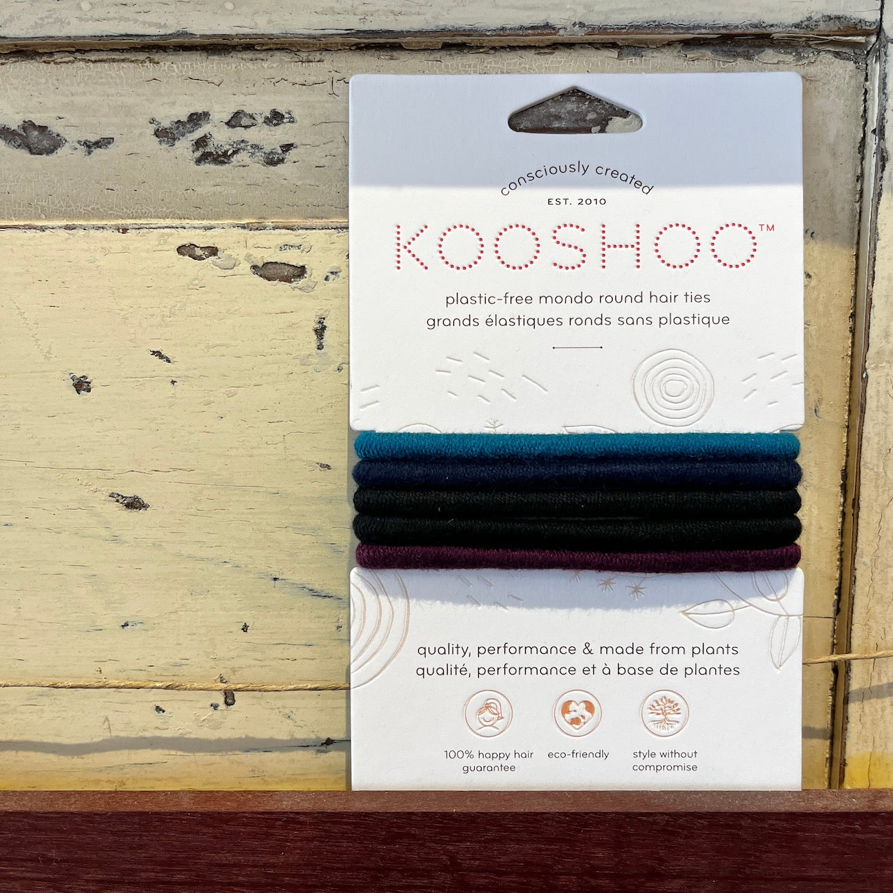 Plastic-free Mondo Round Hair Ties | 5 Pack