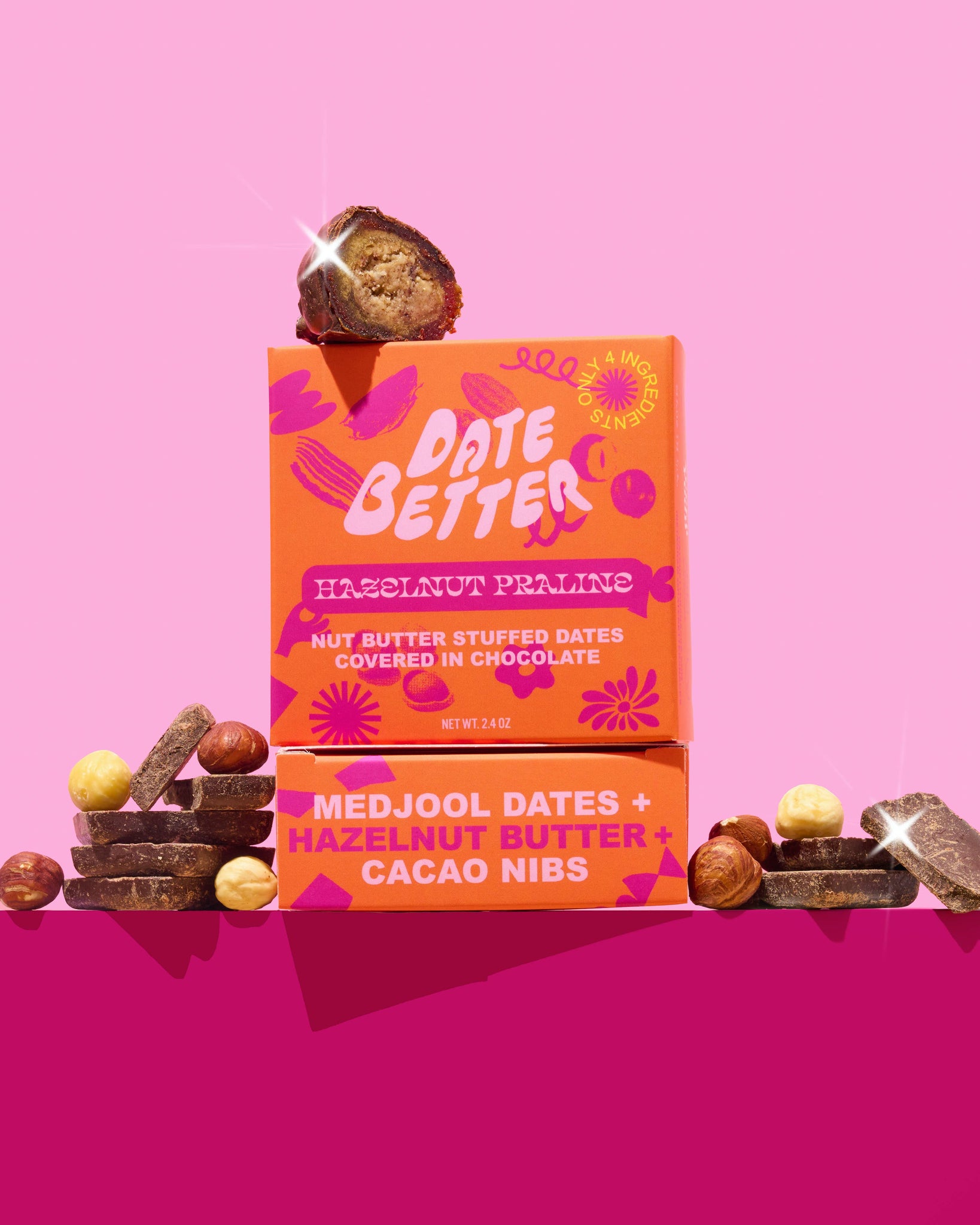Hazelnut Praline | Chocolate Covered Dates
