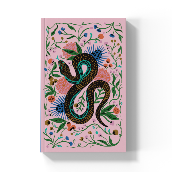 Charmed Snake Classic Layflat Notebook Journal – Pink Moon Goods