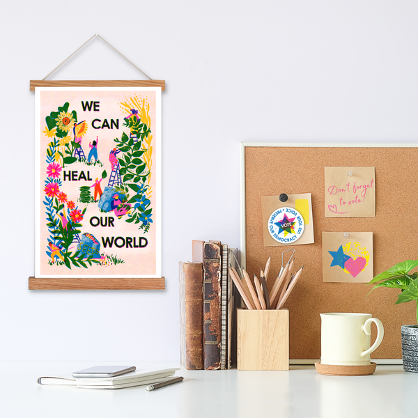 Heal Our World | Risograph Art Print