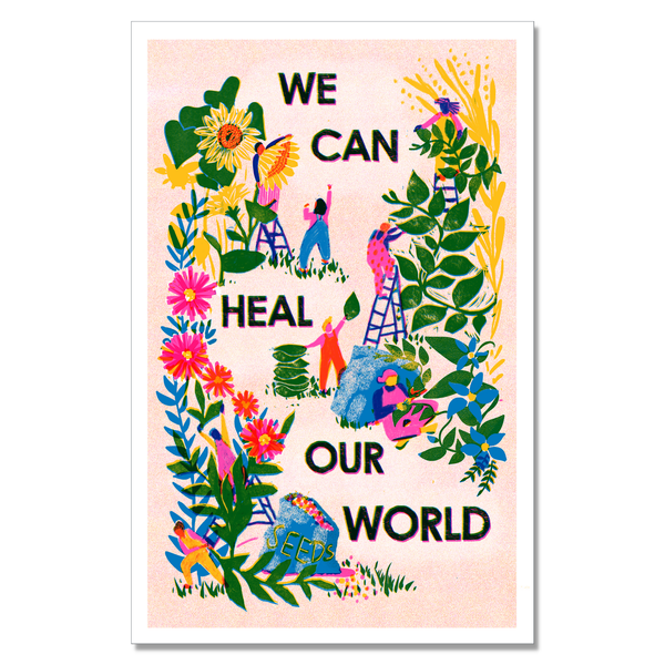 Heal Our World | Risograph Art Print