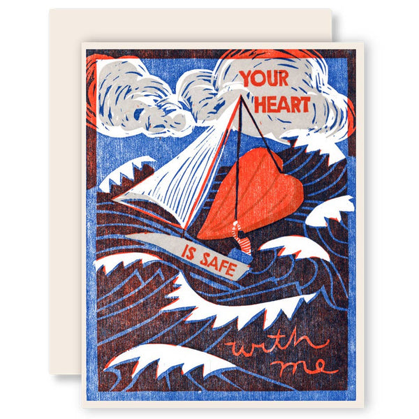 Your Heart is Safe With Me | Single Letterpress Card
