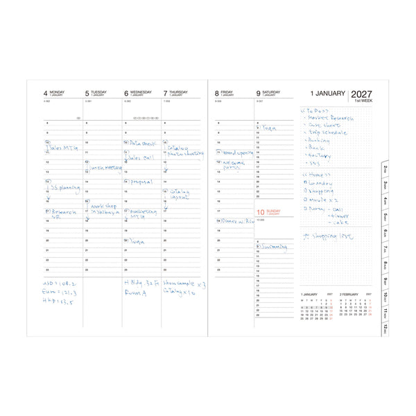 Tiger A5 Weekly Vertical Planner - Sep 2026–Dec 2027