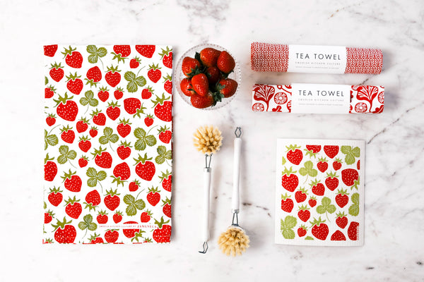 Strawberries Swedish Dishcloth