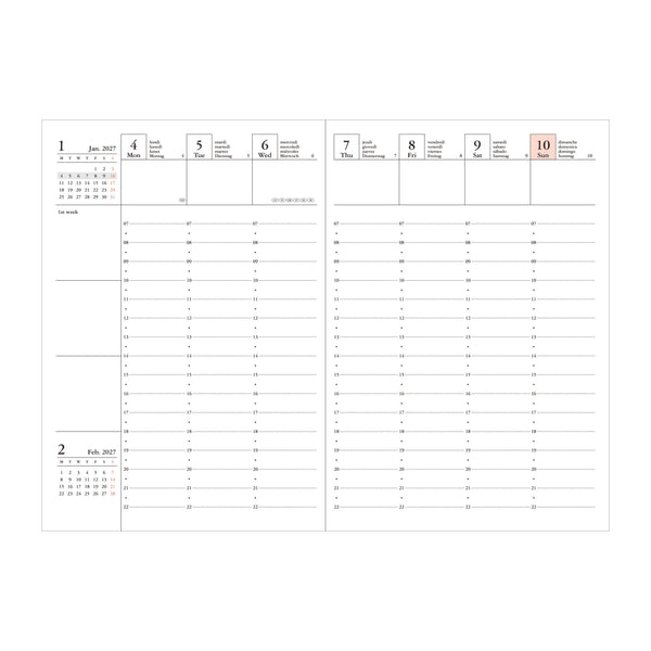 Ramen A6 Weekly Vertical Planner - Sep 2026–Dec 2027