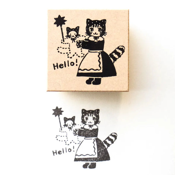 Aiko Fukawa Rubber Stamp - Hello!