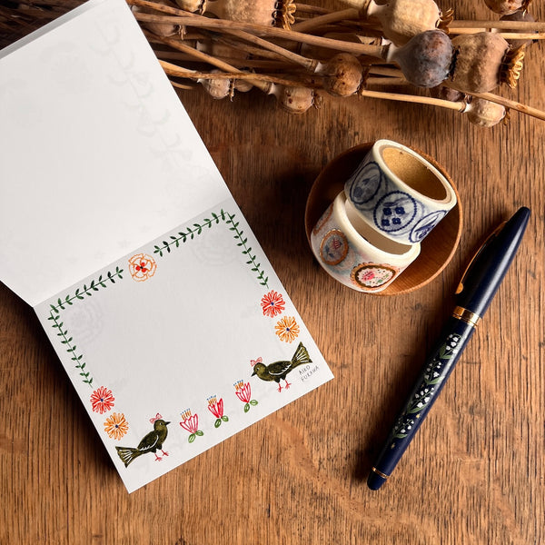 Aiko Fukawa Block Memo Pad - Flower Gate
