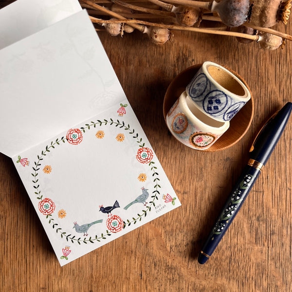 Aiko Fukawa Block Memo Pad - Flower Gate