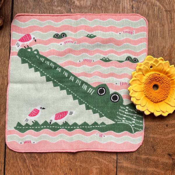Alligator Fuwa-Fuwa Towel - Pink