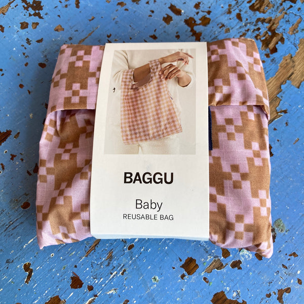 Rose Pixel Gingham | Baby Baggu