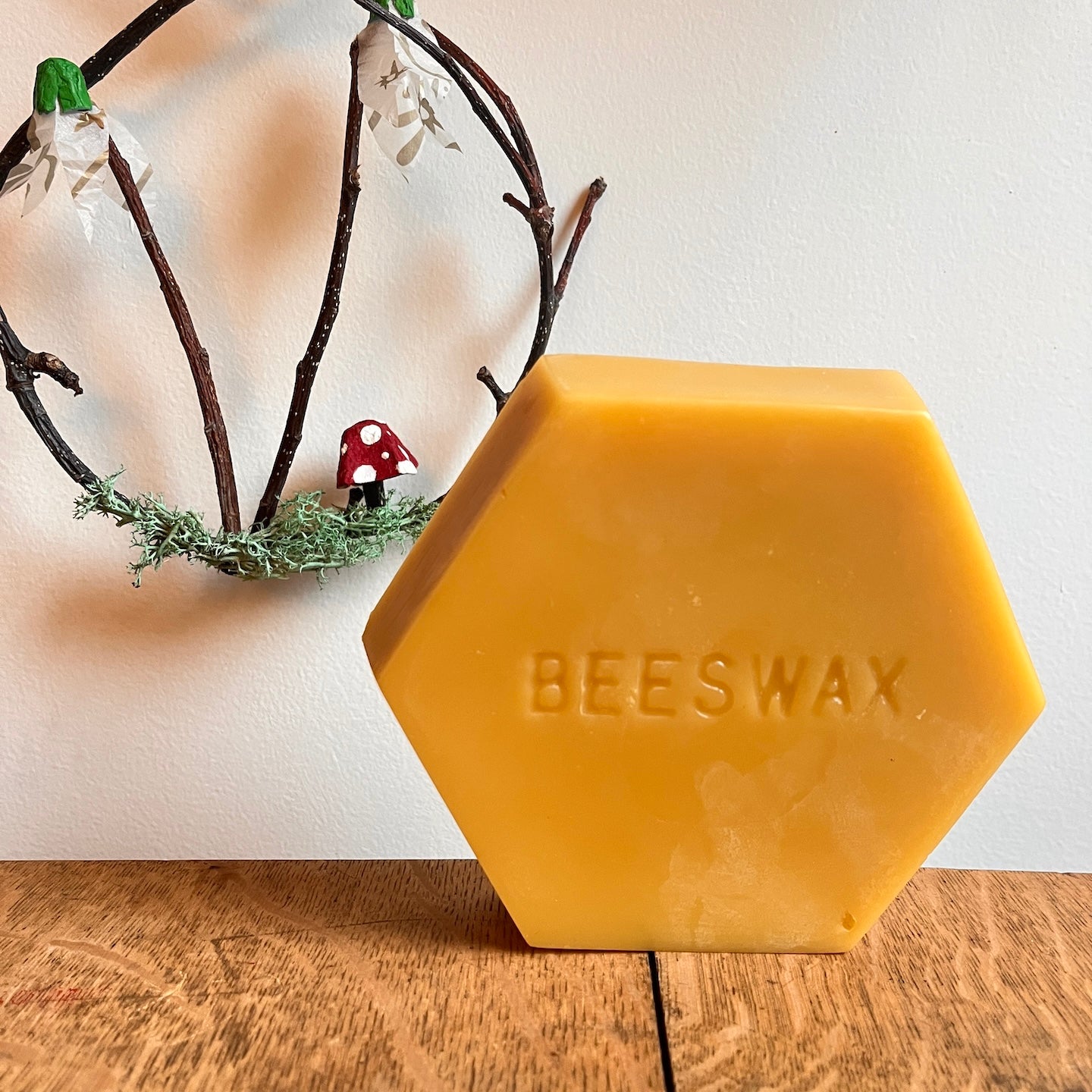 16 ounce Hex Beeswax Block