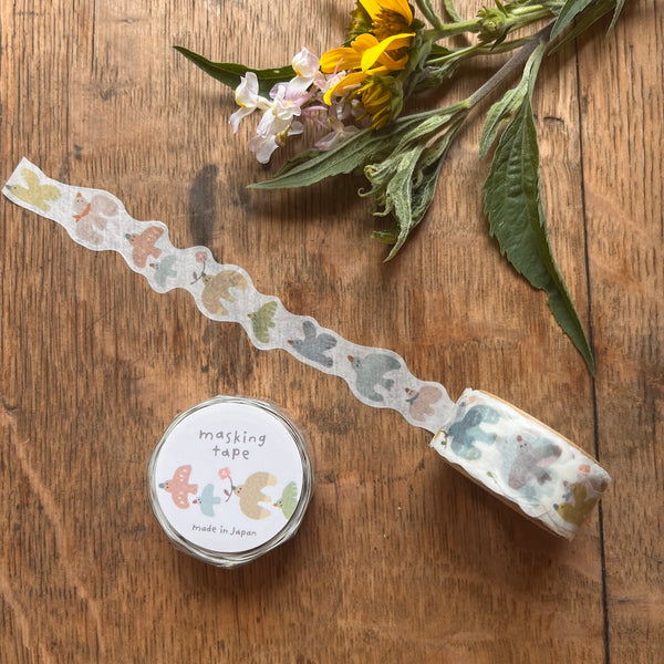 Mind Wave Die Cut Washi Tape - Bird Hokkori