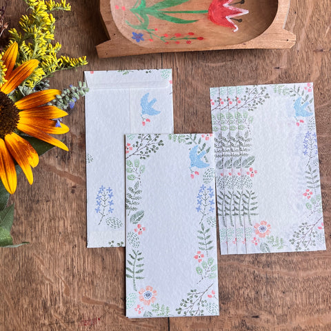 Today's Letter Bird & Flower | Letter Writing Set