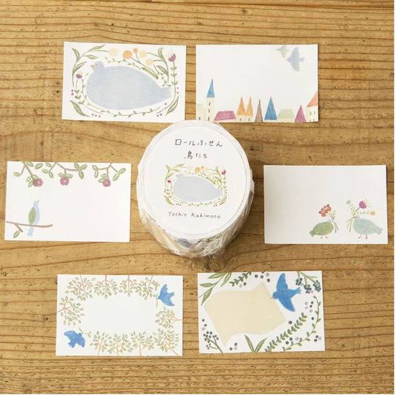 Birds Roll Sticky Notes | Yoshie Kakimoto
