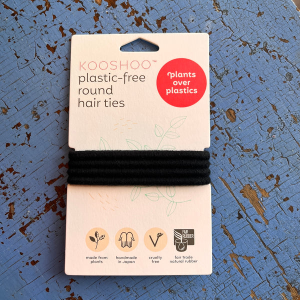 Plastic-free Round Hair Ties - 4 Pack