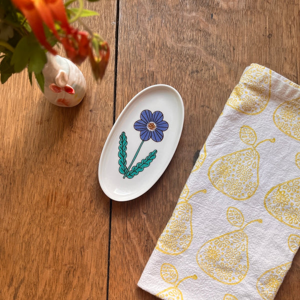 Blue Flower Small Plate