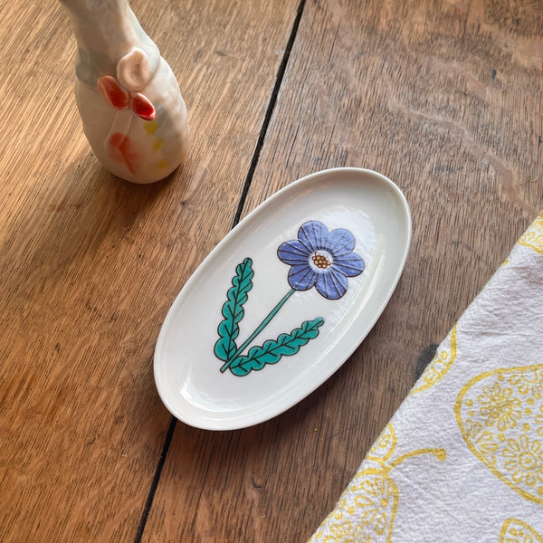Blue Flower Small Plate