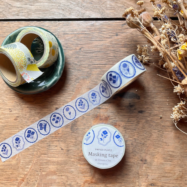 Blue Bloom | Kurogoma Washi Tape