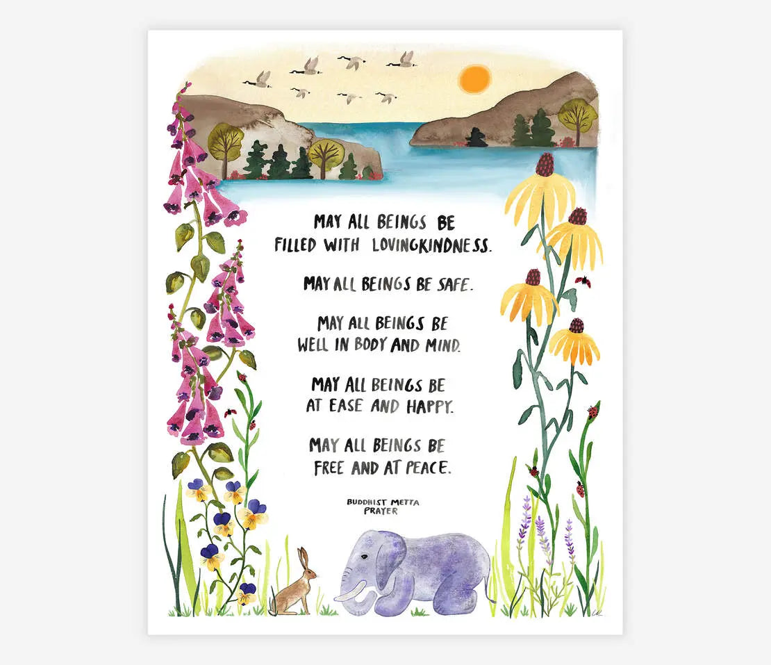 Buddhist Metta Prayer | Archival Art Print