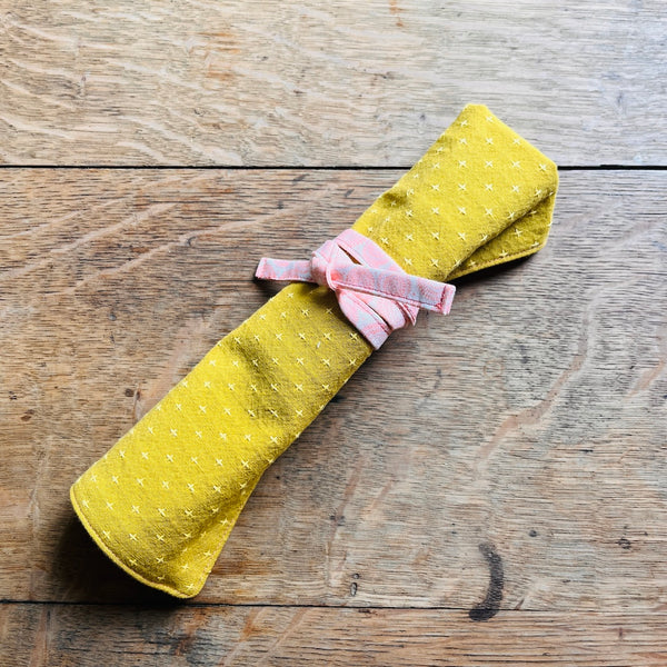 Butterfly Frenzy In Yellow Cutlery Wrap