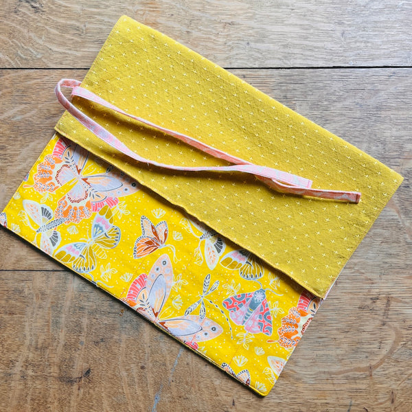 Butterfly Frenzy In Yellow Cutlery Wrap