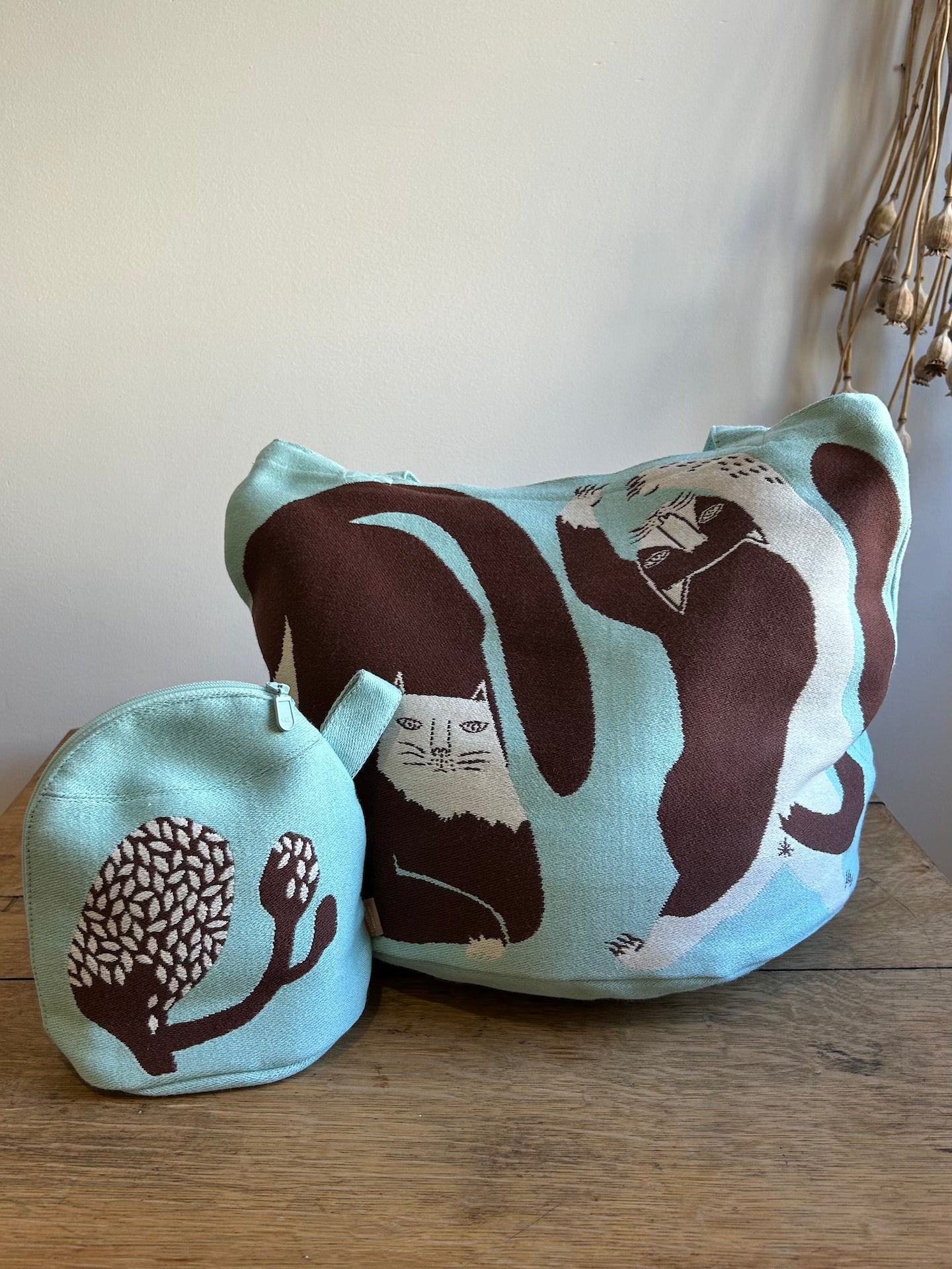 Cat Totebag | Light Blue