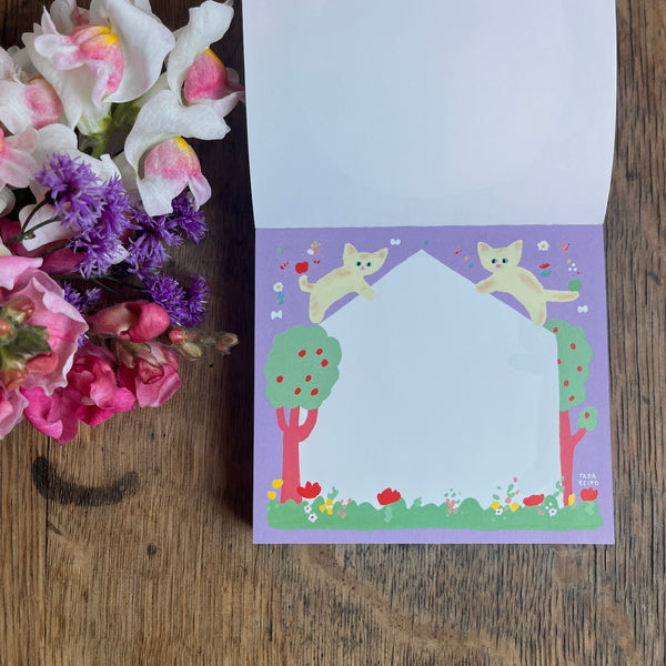 Tada Reiko Block Memo Pad - Cat's Life