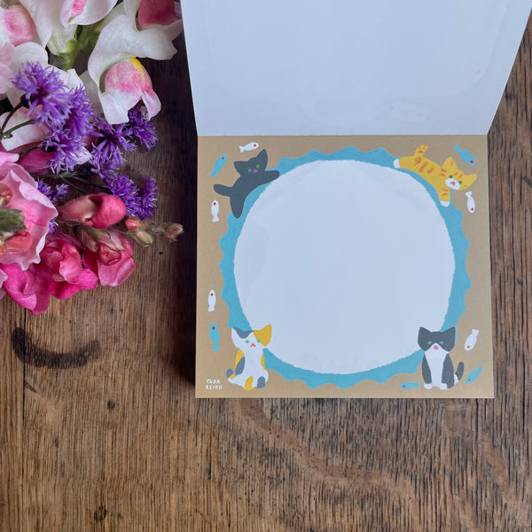 Tada Reiko Block Memo Pad - Cat's Life