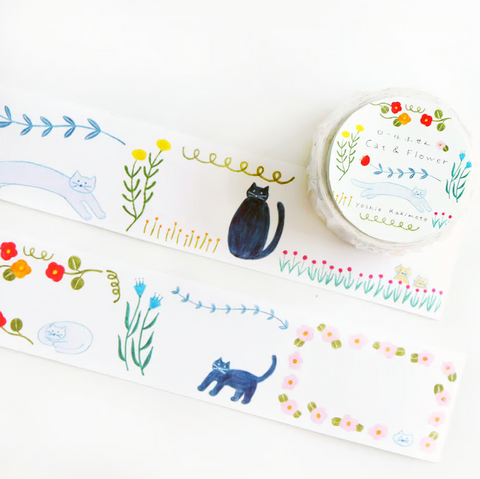 Cat & Flower Roll Sticky Notes | Yoshie Kakimoto