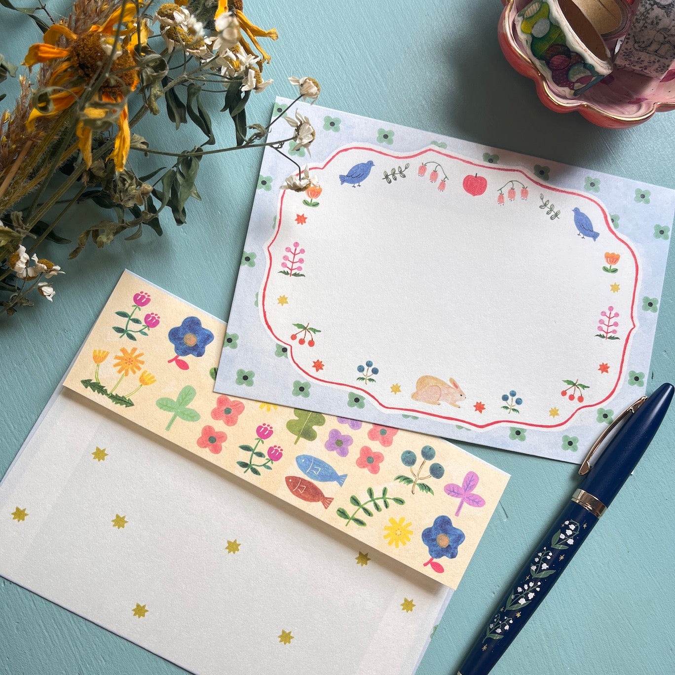 Aiko Fukawa | Cat and Onepiece Envelope Set